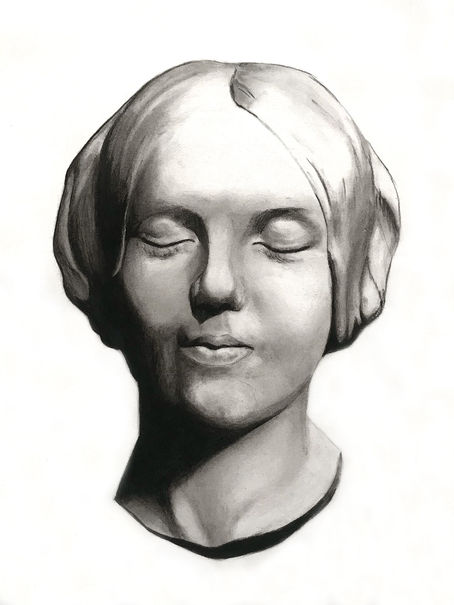 Sight Size Practice, Charcoal on paper
