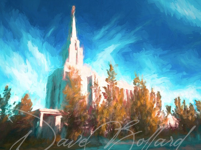 Oquirrh Mountain - LDS Temple Custom Painting