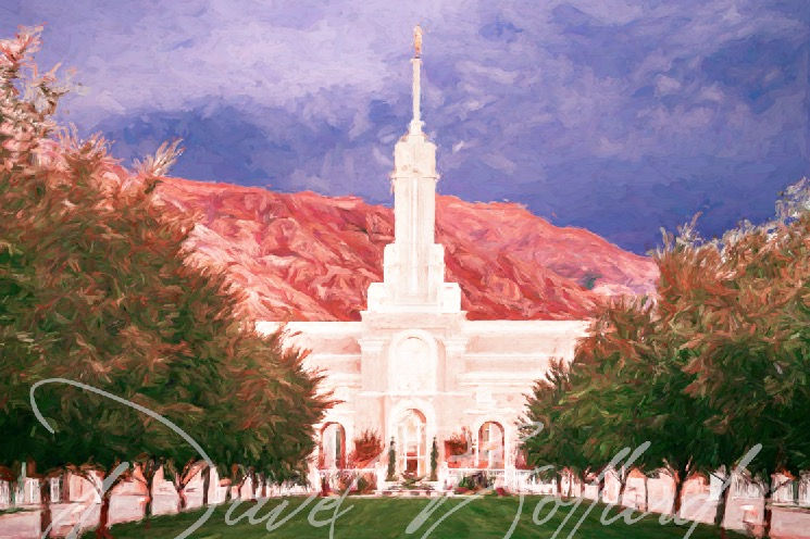 Thumbnail: Mount Timp American Fork UT LDS Temple Painting