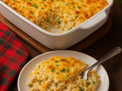 Arroz de Forno Cremoso com Frango para a Ceia de Natal