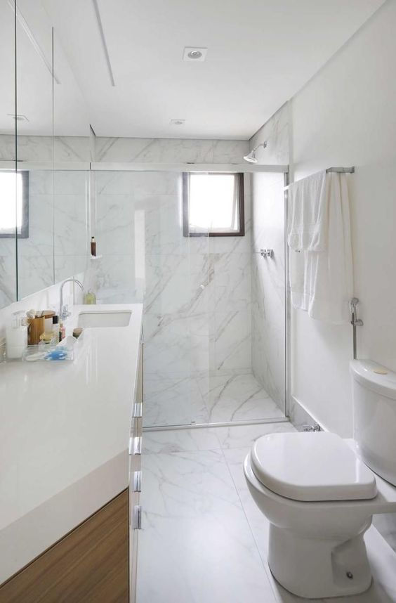 banheiro marmore carrara