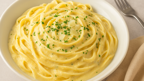 Macarrão quatro queijos cremoso – fácil e delicioso
