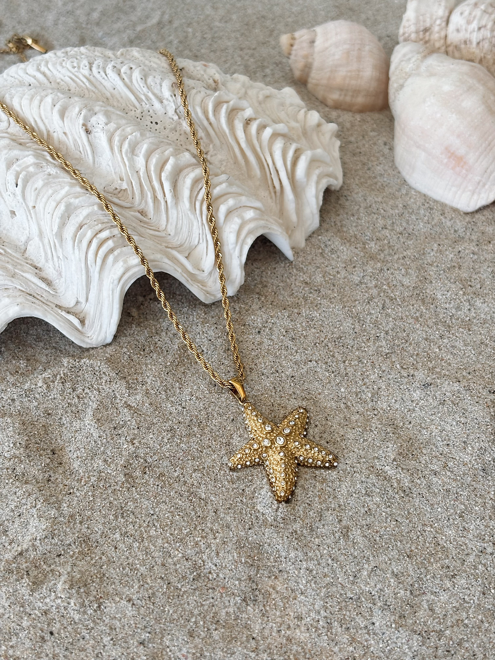 Sparkly Starfish Necklace
