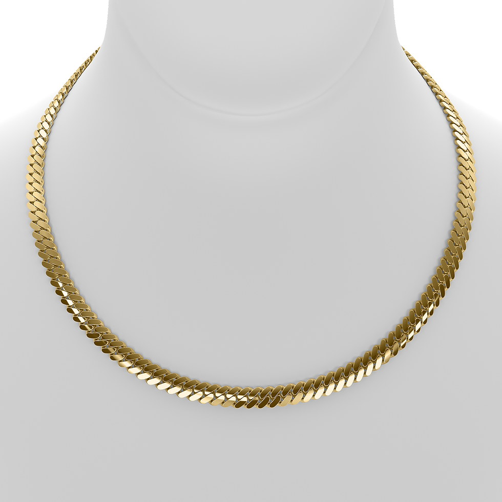 Thumbnail: Gold Cuban Link Chain 14kt 6mm 18inch