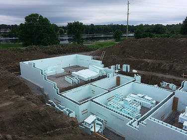 icf foundation being built