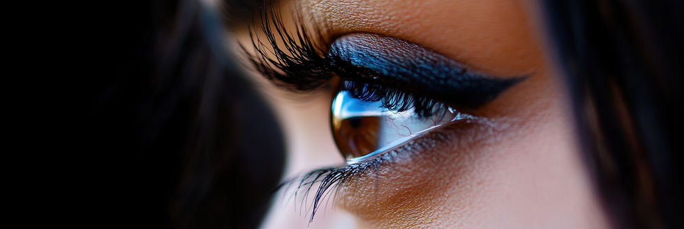 A female's eye with make up