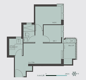 Porto two bedroom layout