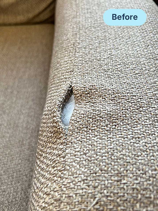 Before sofa upholstery repair in NYC