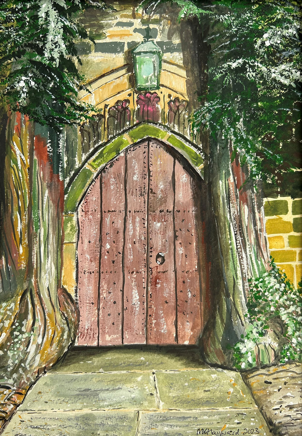 St Edwards Church gouache painting