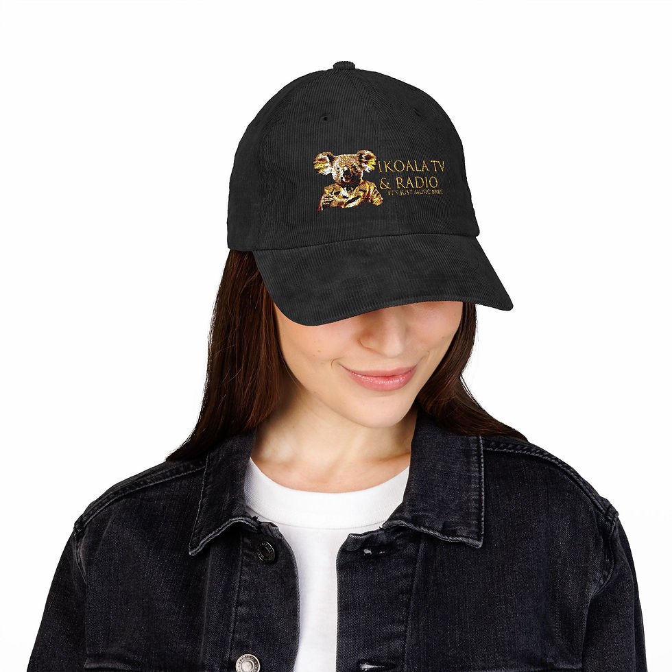 Thumbnail: Embroidered Vintage Corduroy Cap - Trendy Bear Design