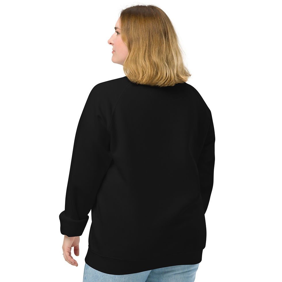 Thumbnail: Resist The Darkness Unisex Organic Fleece Lined Raglan Sweatshirt