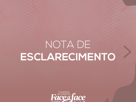 Nota de Esclarecimento - Face a Face