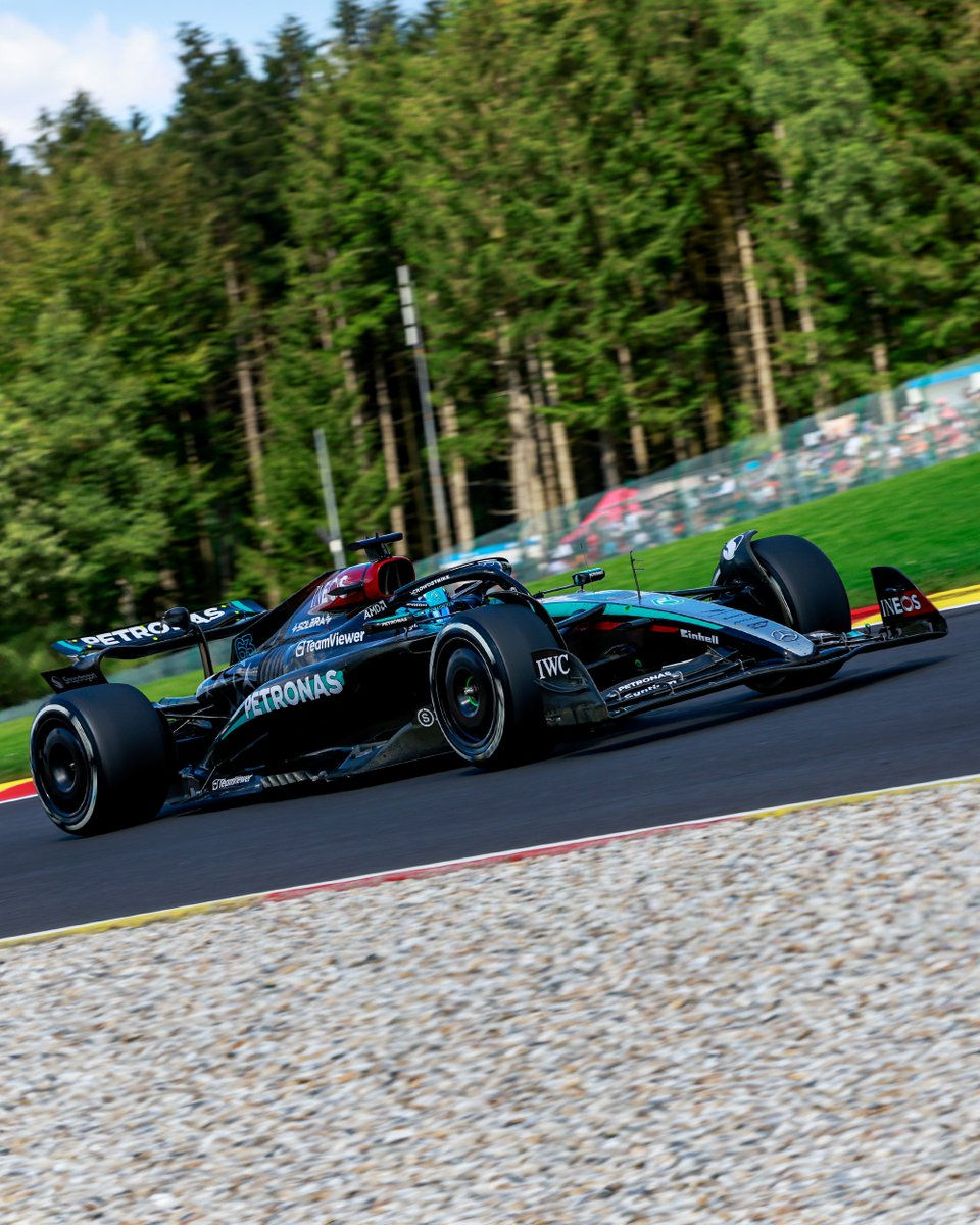 George Russell é desclassificado em SPA, 2024. Foto: Mercedes F1 team via X