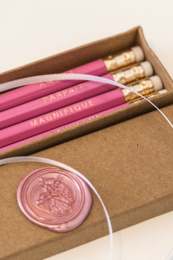 Thumbnail: The Stationery Addict Letterbox Gift pencils and seal