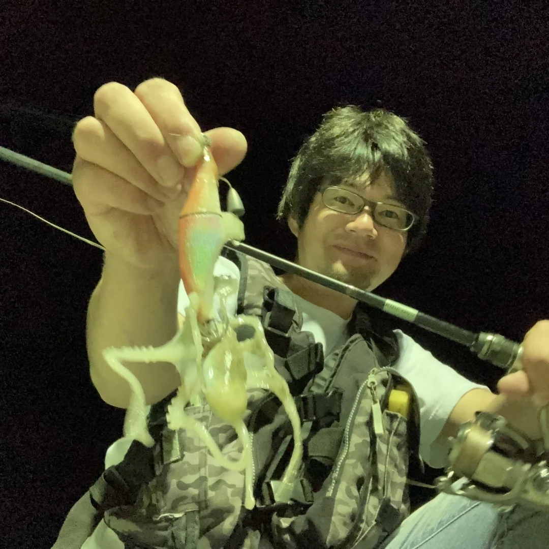 タコが釣れた写真