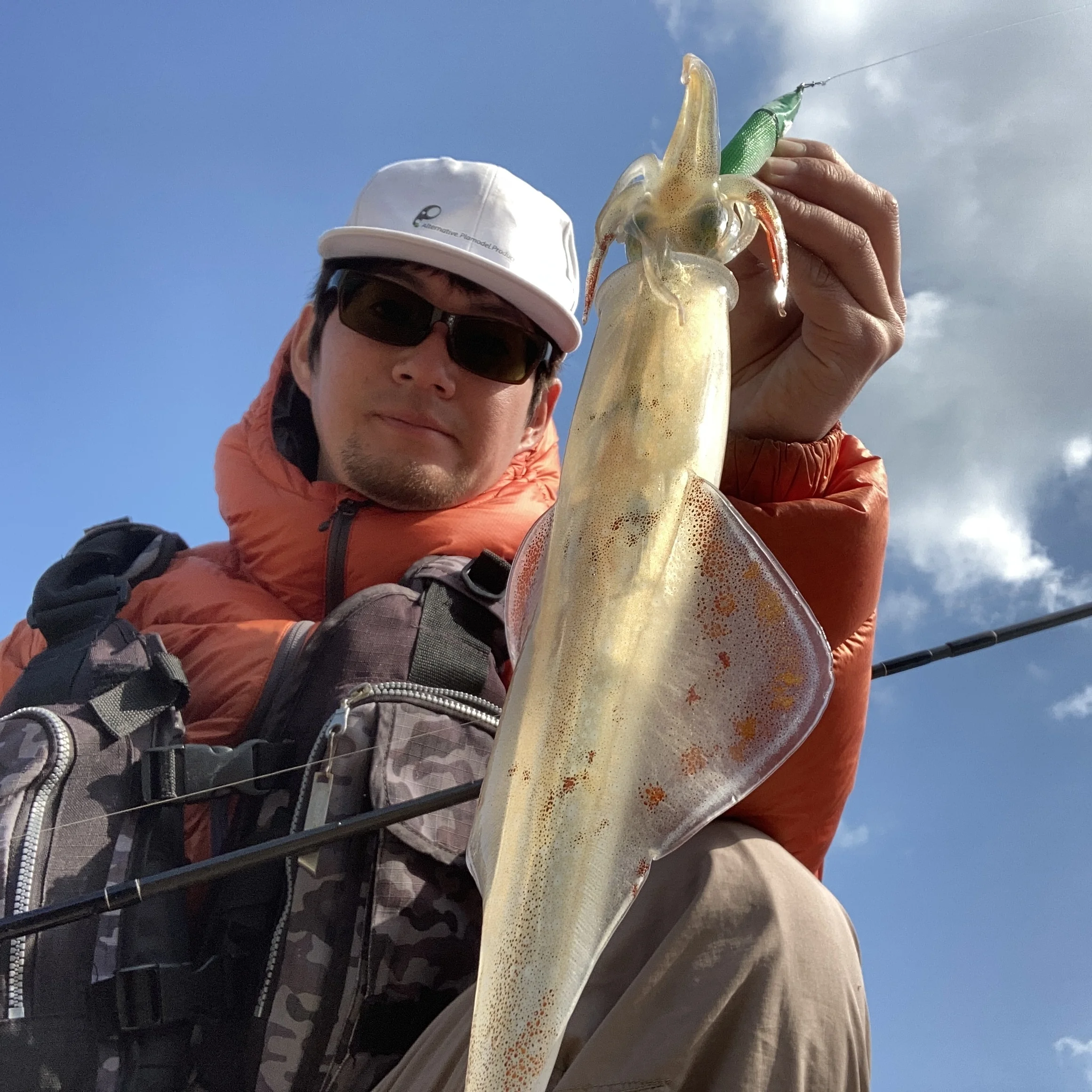 グライドロール90でヤリイカをキャッチ