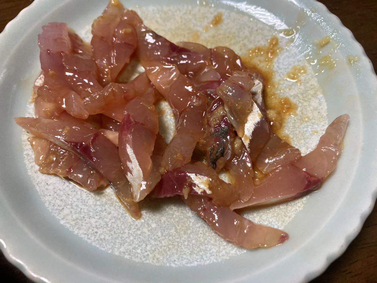 鯵は刺身でいただく