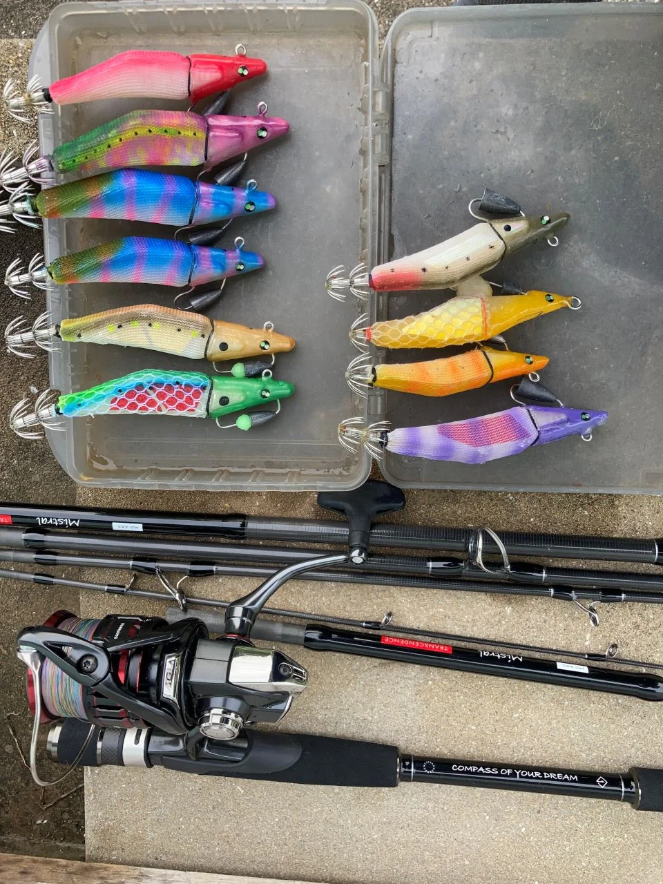 3dプリント製エギと釣り道具