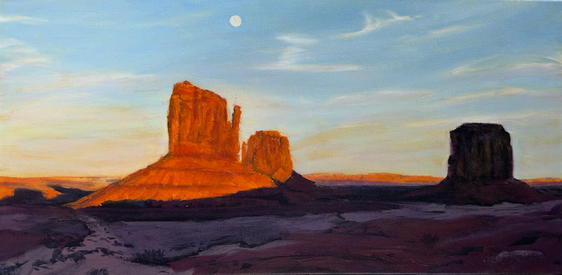 sunset in Monument Valley