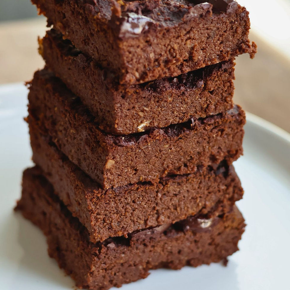 Using food photography tips to experiment with depth of field to photograph brownies.