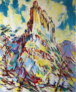 B1-42, Mont Aiguille, 65x54cm