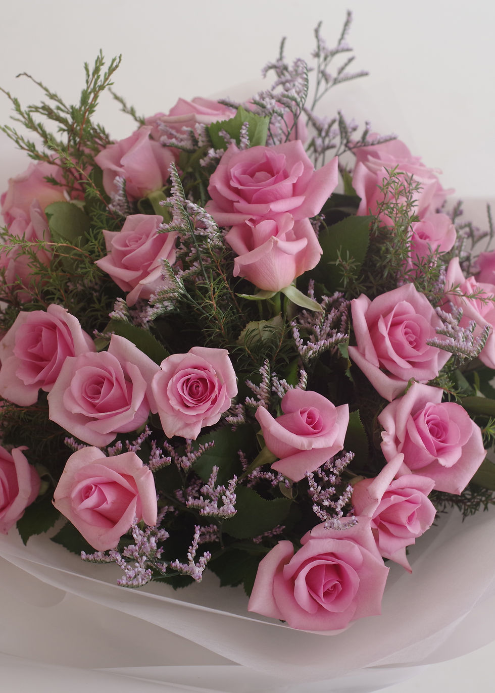 Pink roses bouquet Tall in Stylish Flower Shop same day delivery in Auckland