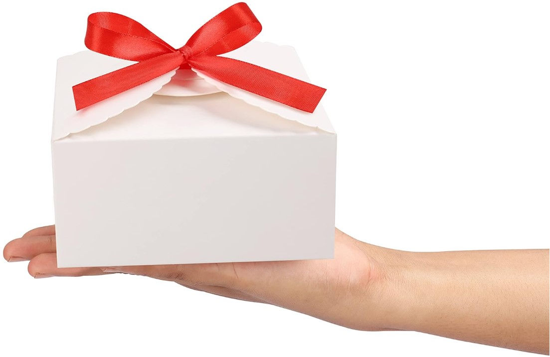 Gift box containing Indian sweets (mithais)