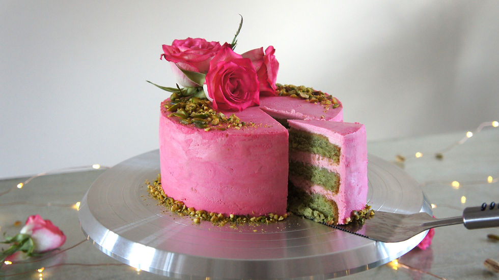 Rose and Pistachio Cake