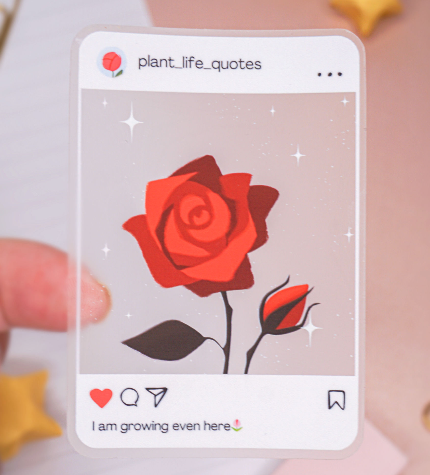 Insta Rose Sticker