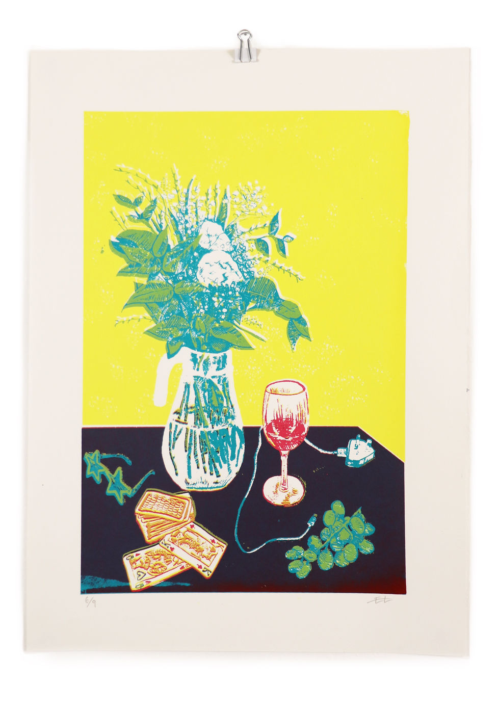 Eloise's Vanitas, Screen print on paper, 38 x 50 cm, 2022