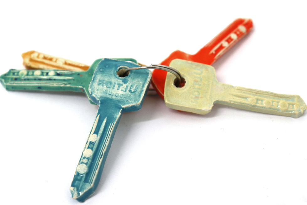 I'm Lost, glazed ceramic keys