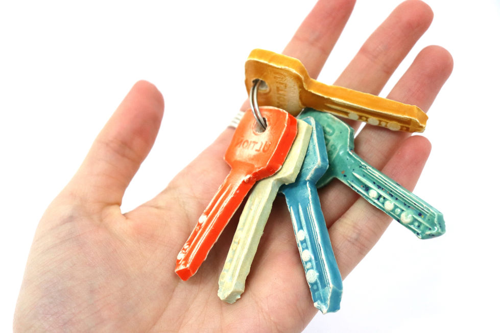 I'm Lost, glazed ceramic keys