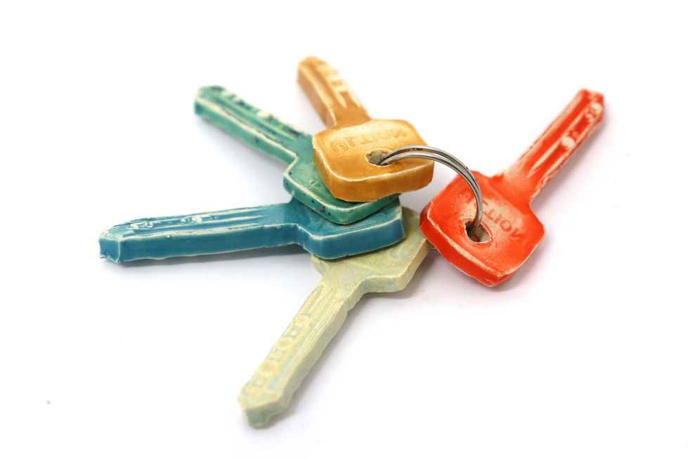 I'm Lost, glazed ceramic keys