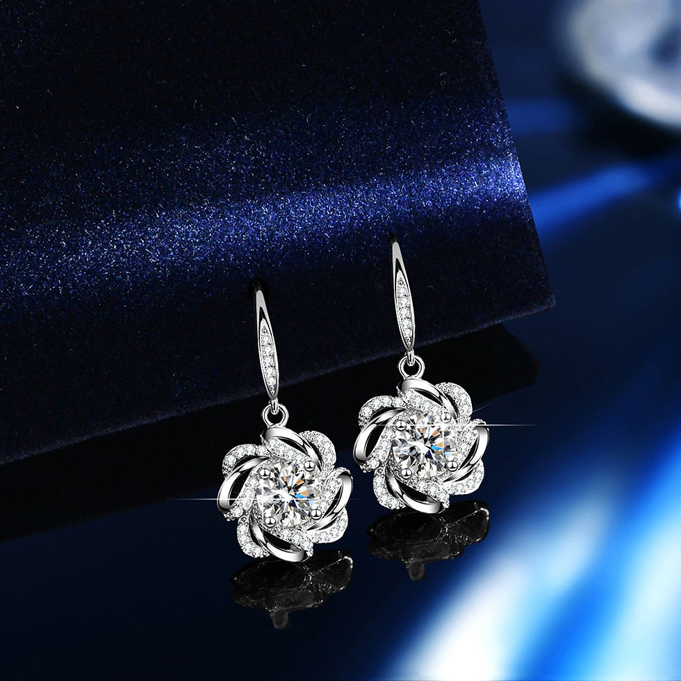 Thumbnail: Sterling Silver Floral Set