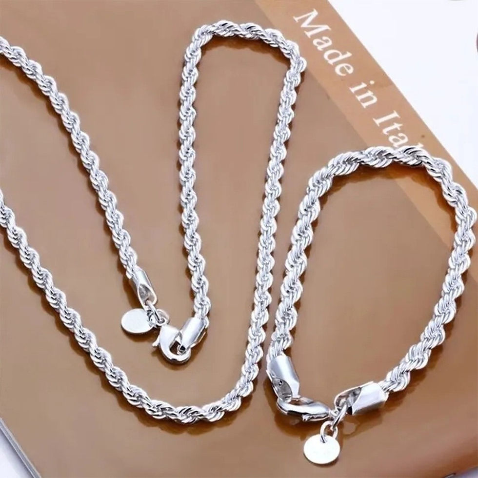 Thumbnail: Twisted Rope Necklace and Bracelet
