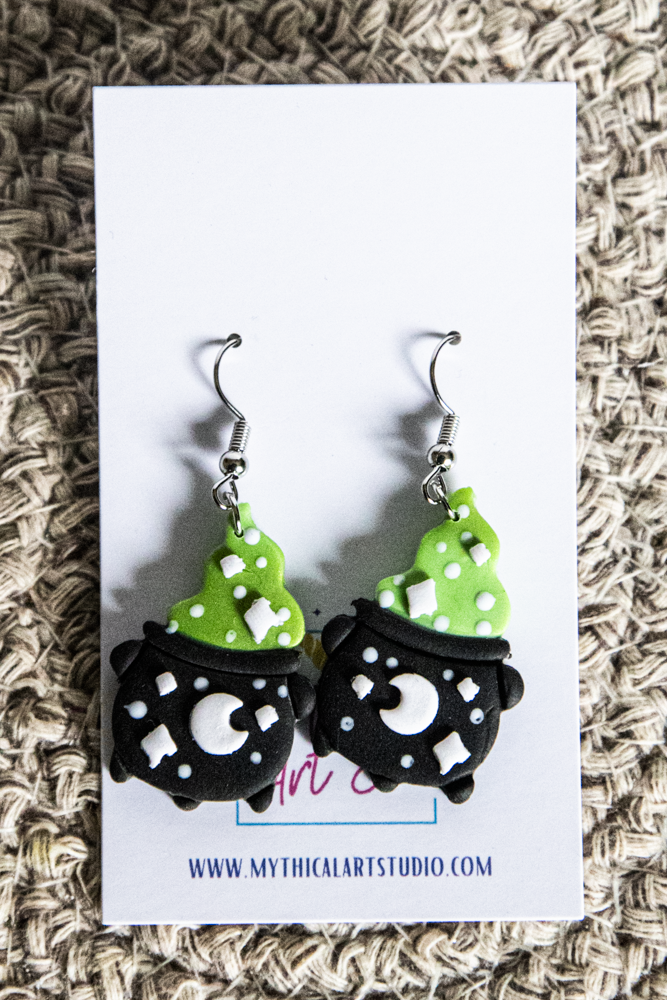 Witch's Brew Cauldron Dangles