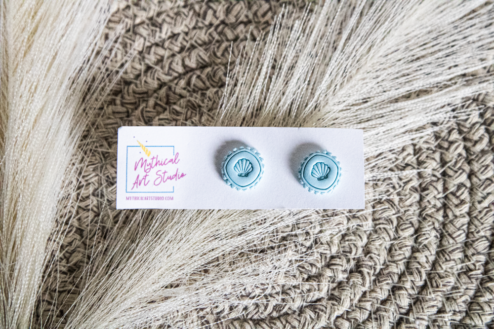 Seashell Crest Studs