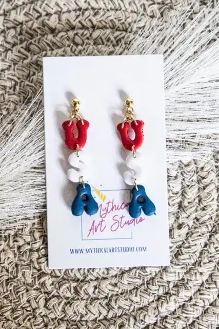 USA Letter Dangles (Bold Block)