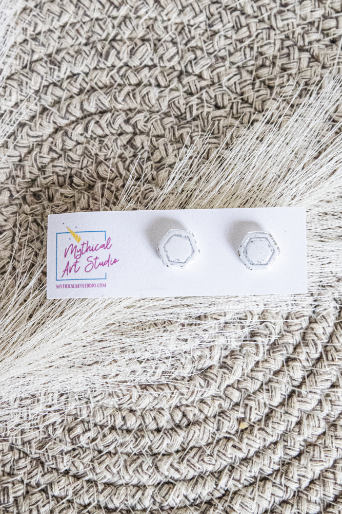 Gilded Facet Stud Earrings