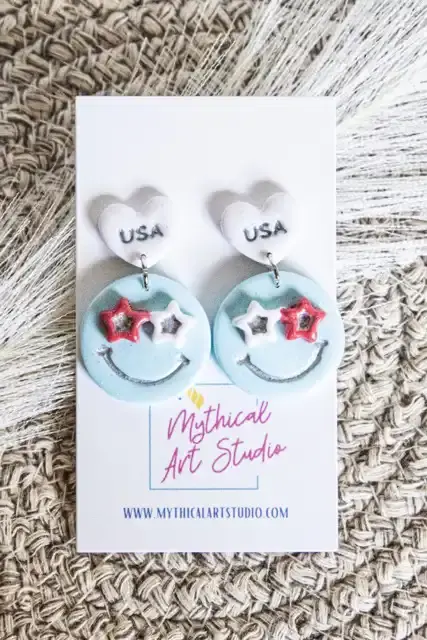 Patriotic Smile Dangles