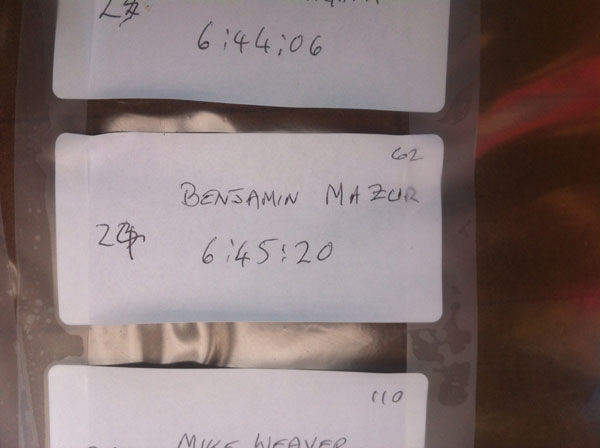 Back in my time, the timer wrote your time out in pen on sticky sheets of paper.