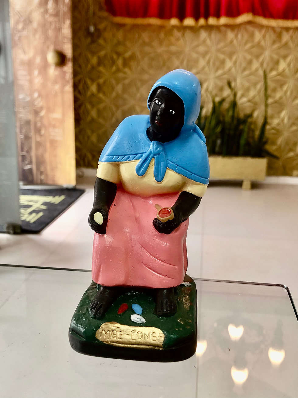 Imagem Preta Velha Mãe Conga | Em Gesso - 20cm