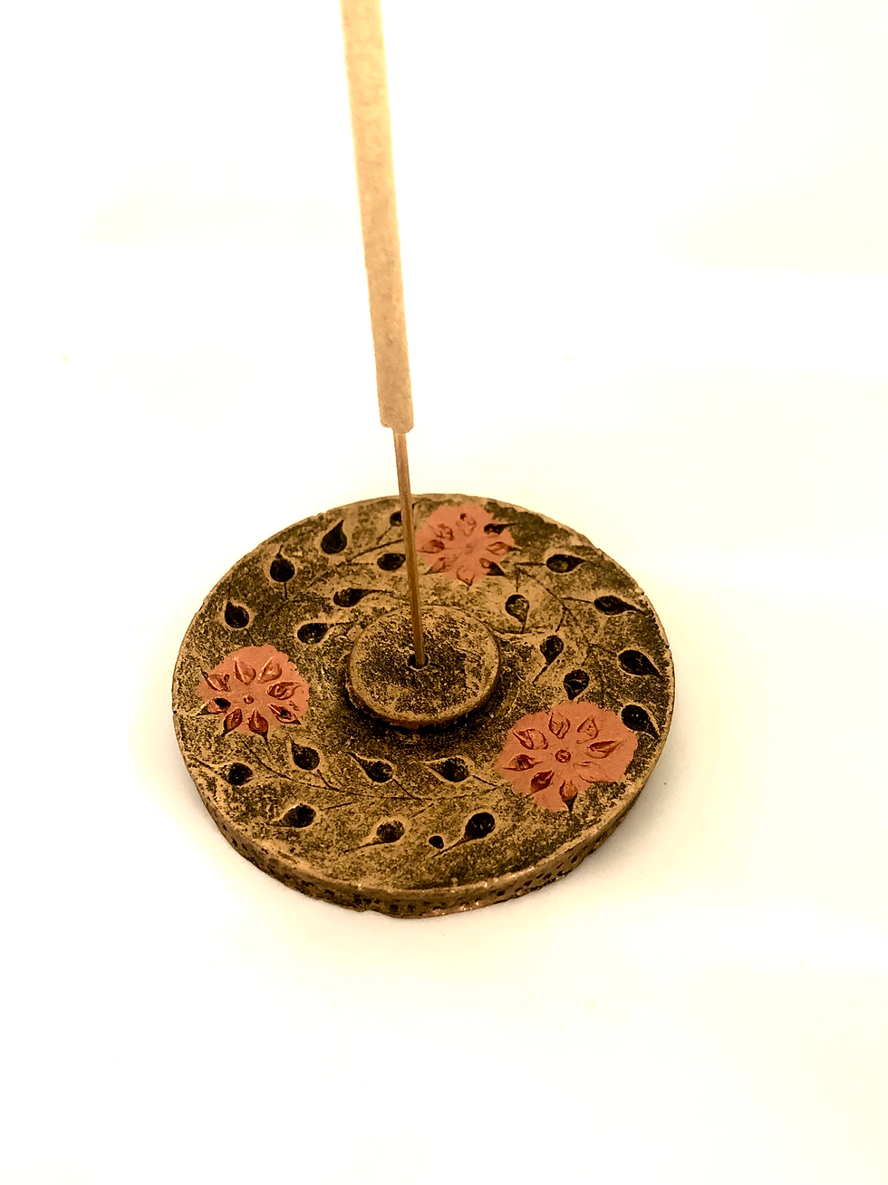 Incensário Redondo Pétalas - em Resina