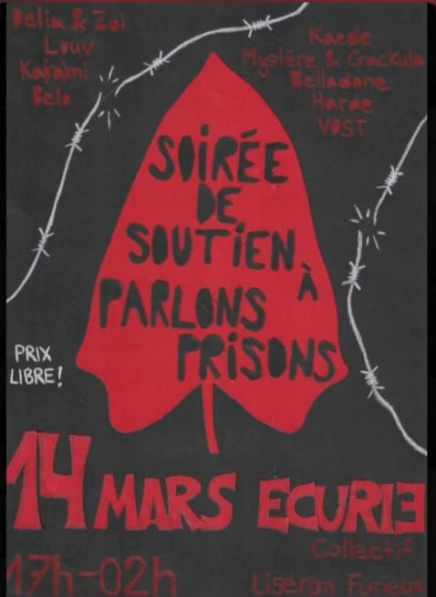 percussion - electronics duo at "Soirée de soutien à Parlons Prisons"