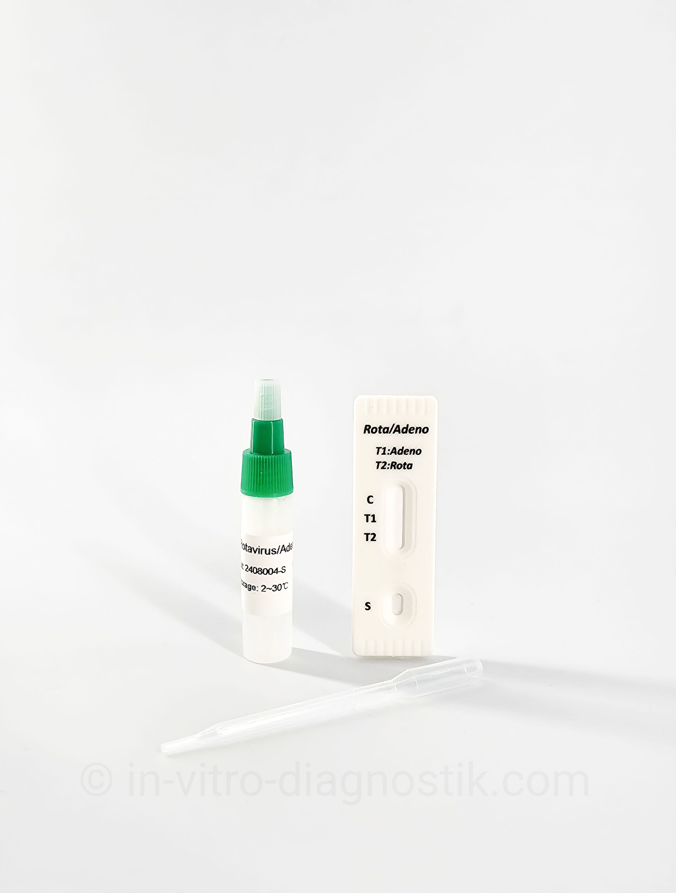 Produktabbildung der Rotavirus Adenovirus Schnelltest Kassette von 24protection GmbH