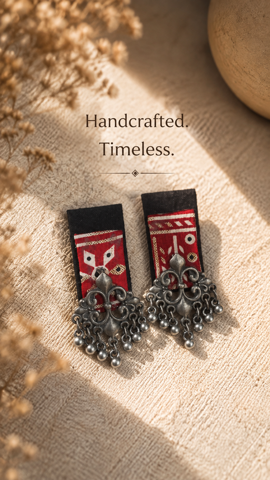 Vanya Handmade Fabric Earrings