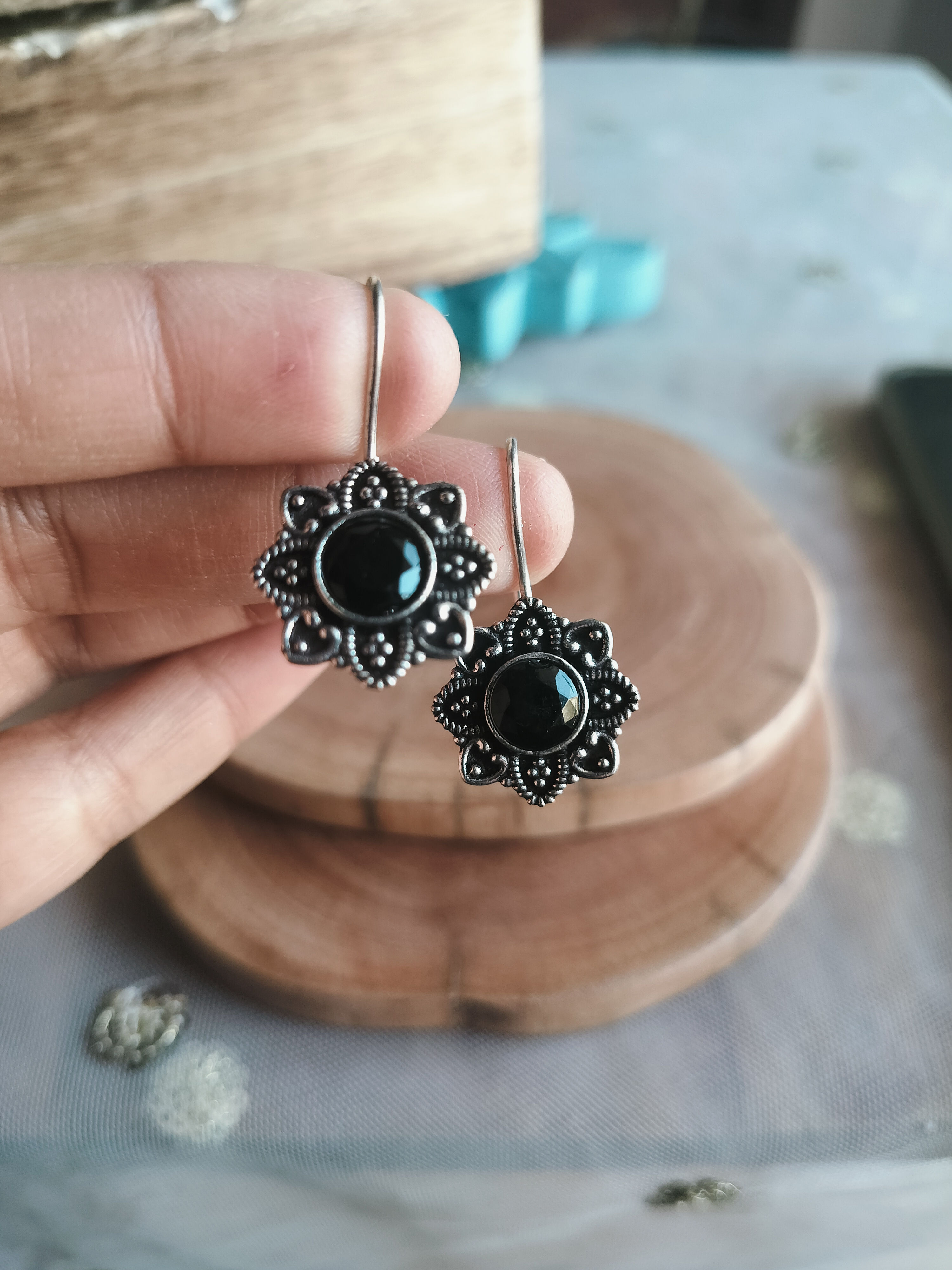 Lila Brass Silver Toned Hooks