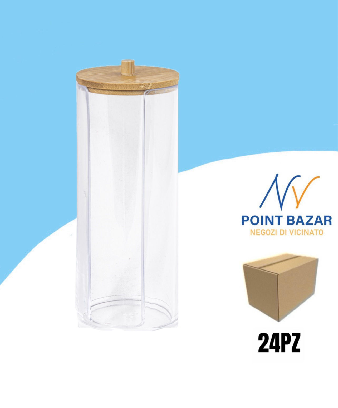 Portadischetti c/tappo Bamboo (Minimo 12pz)