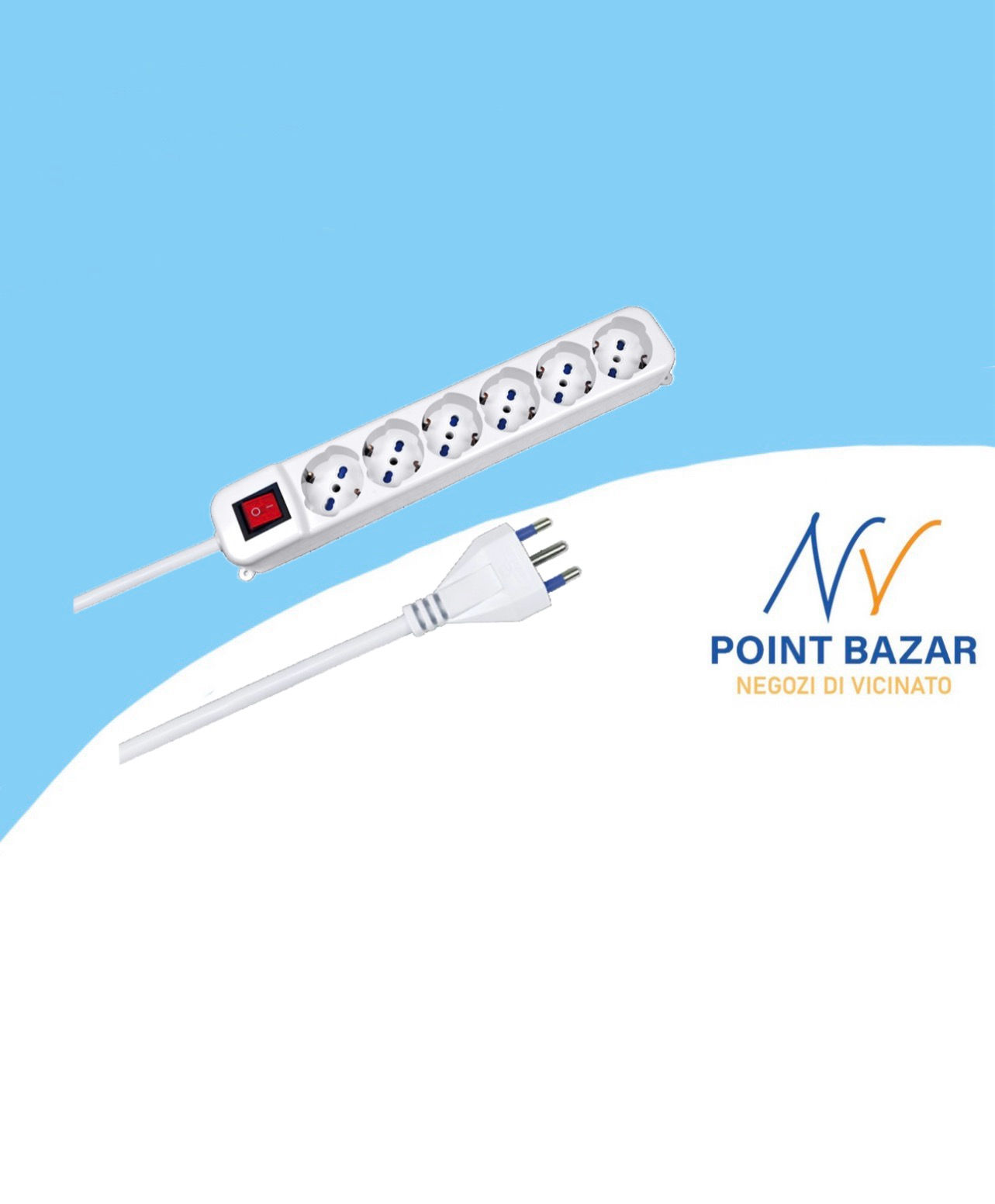 Multipresa c/interruttore 6 prese trivalenti (schuko/10/16A) SPI