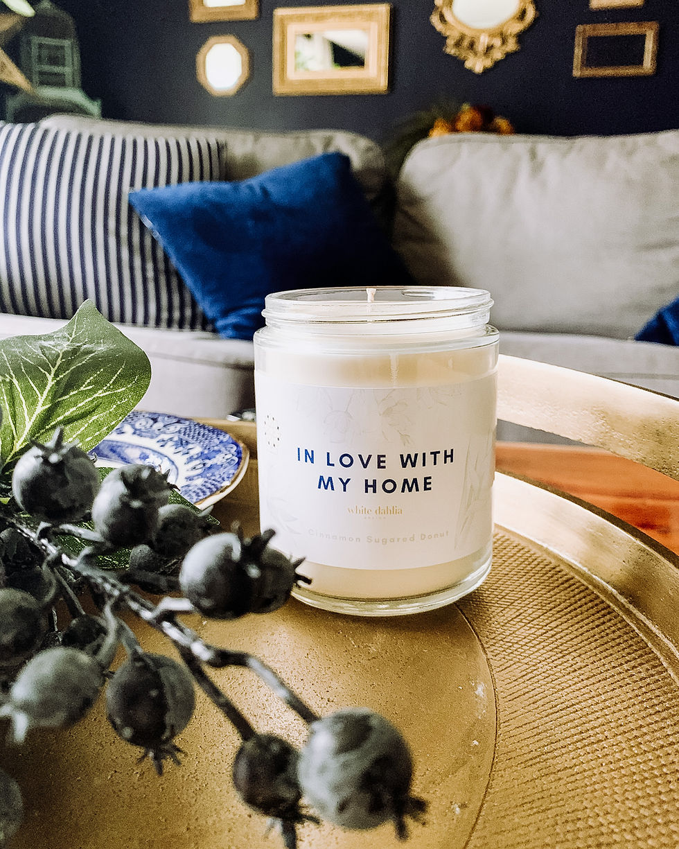 Thumbnail: White Dahlia Design Hand Poured & Crafted Scented Candles